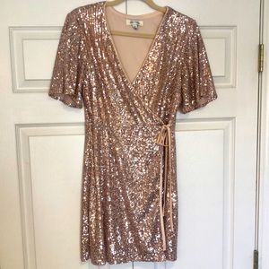 She + Sky pink sequins dress